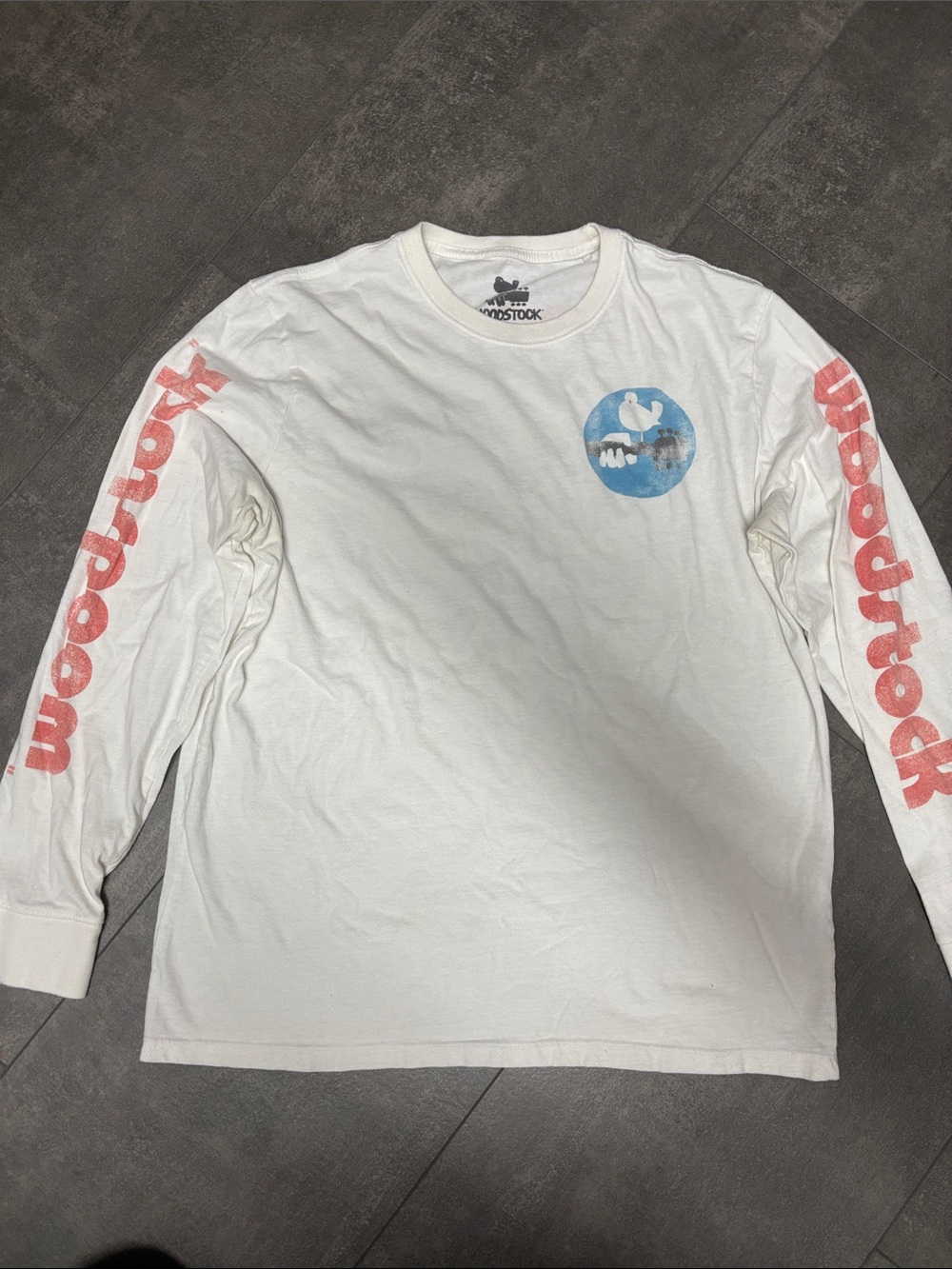 Lucky Brand Jeans Woodstock White Long-Sleeve Graphic Tee - Men's